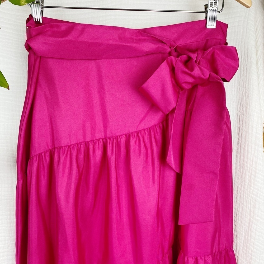 ELIZA J WOMENS BOW HI LOW WRAP RUFFLED SKIRT - Picture 3 of 11
